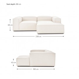 Narożna sofa 3 os 238x180