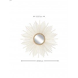 Lustro z metalową ramą 104x3