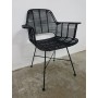 Krzesło Rattanowe ze stelażem czarne