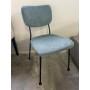 Krzesło szaro-niebieskie 47x56x81 czarne nogi