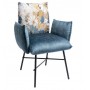 Krzesło  z podłokietnikami niebieskie 64x65x86 Notting Hill