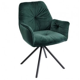 Krzesło z podłokietnikiem zielone  Mila