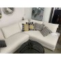 Sofa narożna tapicerowana beżowa 315x228 prawostronna