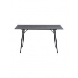 Stół z drewna czarny 140x80 metalowe nogi WEST  JETTE