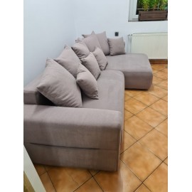 Sofa narożna z funkcją spania szara Bobochic Paris Envy