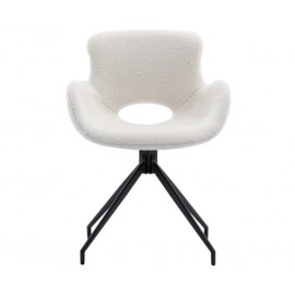Krzesło White obrotowe tkanina boucle DECO Kingston