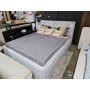 Łóżko 160x200 z pojemnikiem jasnoszara tkanina WEST Dream