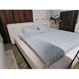 Łóżko 180x200 + pojemnik  jasnobeżowa tkanina WEST Lennon