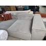 Sofa prosta szary sztruks 3 os W124 Lennon