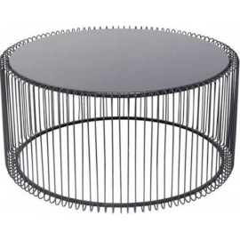 Stolik  kawowy 70x34 czarny stelaż szkło  WEST Wire