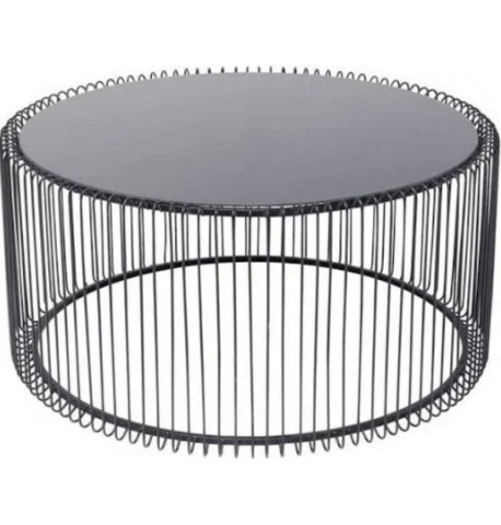 Stolik  kawowy 70x34 czarny stelaż szkło  WEST Wire