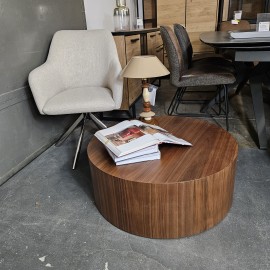 Stolik kawowy Dan 80x30 ciemne drewno