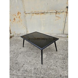 czarny stolik kawowy szklany 65x95x42
