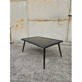 czarny stolik kawowy szklany 65x95x42