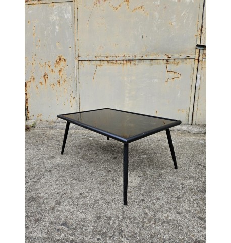 czarny stolik kawowy szklany 65x95x42
