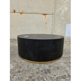 stolik kawowy czarny mdf złota podstawa 90x35