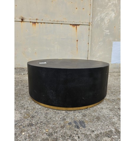 stolik kawowy czarny mdf złota podstawa 90x35