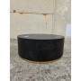 stolik kawowy czarny mdf złota podstawa 90x35