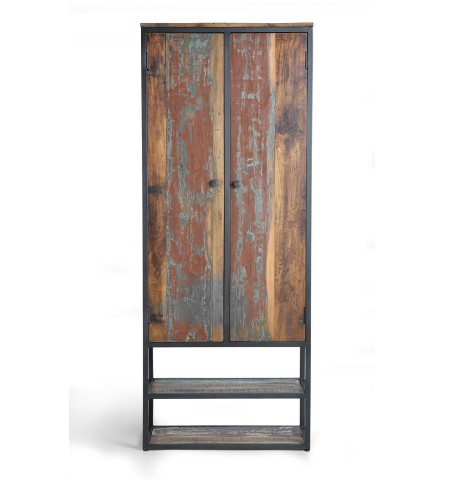 Szafka 202x80x40 drewno mango metal GINER Y COLOMER