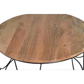 Stolik drewno mango metal GINER Y COLOMER