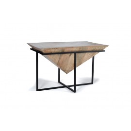 Stolik drewno mango podstawa metal GINER Y COLOMER