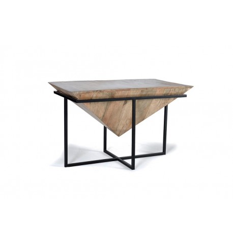 Stolik drewno mango podstawa metal GINER Y COLOMER