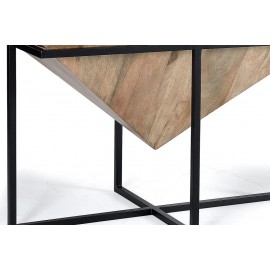 Stolik drewno mango podstawa metal GINER Y COLOMER