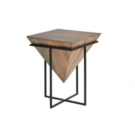 Stolik drewno mango podstawa metal GINER Y COLOMER