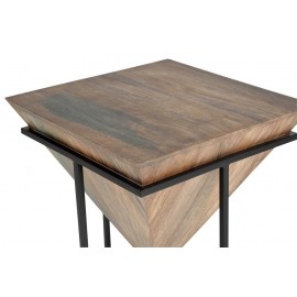 Stolik drewno mango podstawa metal GINER Y COLOMER