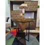Stolik drewno mango podstawa metal GINER Y COLOMER