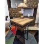 Stolik drewno mango podstawa metal GINER Y COLOMER