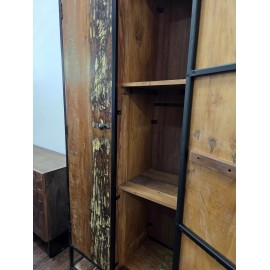 Szafka 202x80x40 drewno mango metal GINER Y COLOMER