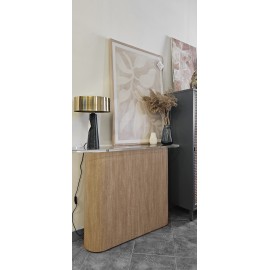 Komoda 120x80x35 MDF fornir jesionowy szkło akrylowe Livi