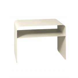 Stolik 60x44x40 beżowy z metalu WEST Cosmo
