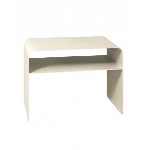 Stolik 60x44x40 beżowy z metalu WEST Cosmo