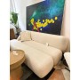 Sofa rozkładana beżowa 203x128x68  Caterpillar