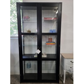 Witryna 98x193x33 czarna MDF WEST Wilma
