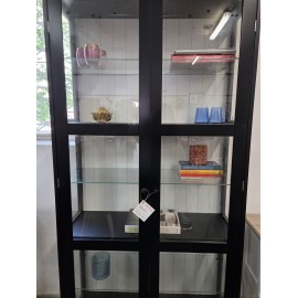 Witryna 98x193x33 czarna MDF WEST Wilma