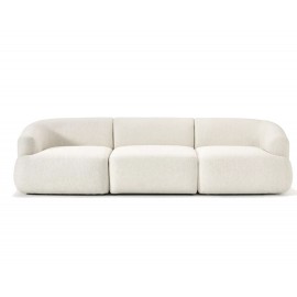Sofa Sofia  3-os kremowobiała modułowa