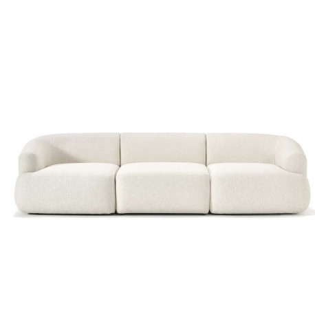 Sofa Sofia  3-os kremowobiała modułowa