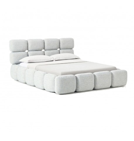 Łóżko Tayla jasnoniebieskie boucle 120x200