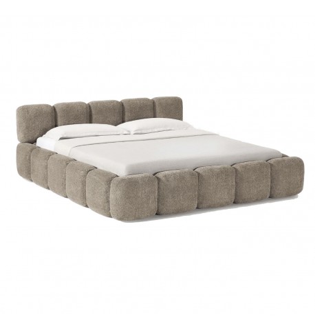 Łóżko 200x200 boucle taupe Teddy Tayla
