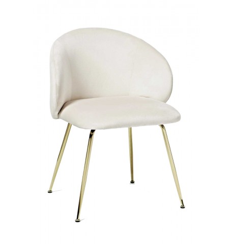 Krzesło tapicerowane aksamit WEST Luisa komplet 2 szt.