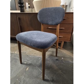 Krzesło tapicerowane ciemno drewno  WEST Ash