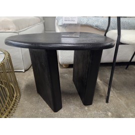 Stolik kawowy z drewna mangowego czarny 60x45  Zacatecas