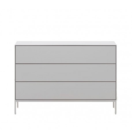 Komoda biała lakierowana 3 szuflady Vedrana