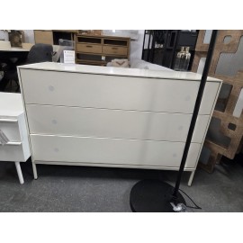 Komoda biała lakierowana 3 szuflady Vedrana