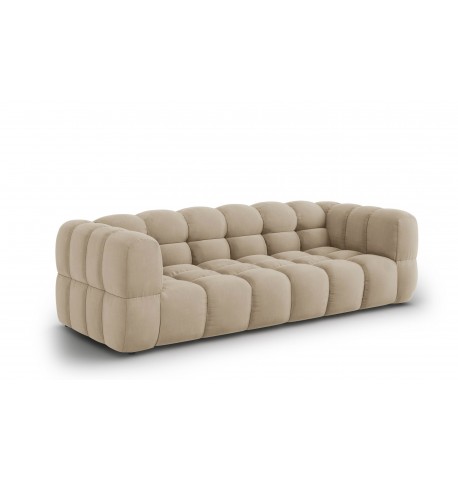 Sofa beżowa aksamitna 4-osobowa Cosmopolitam Design Sky