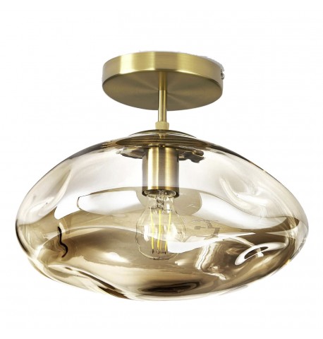 Lampa sufitowa ze szkła odcienie złotego WEST Amora