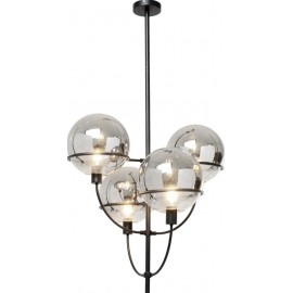 Lampa sufitowa 120x68 czarna klosze szare DECO Lantern
